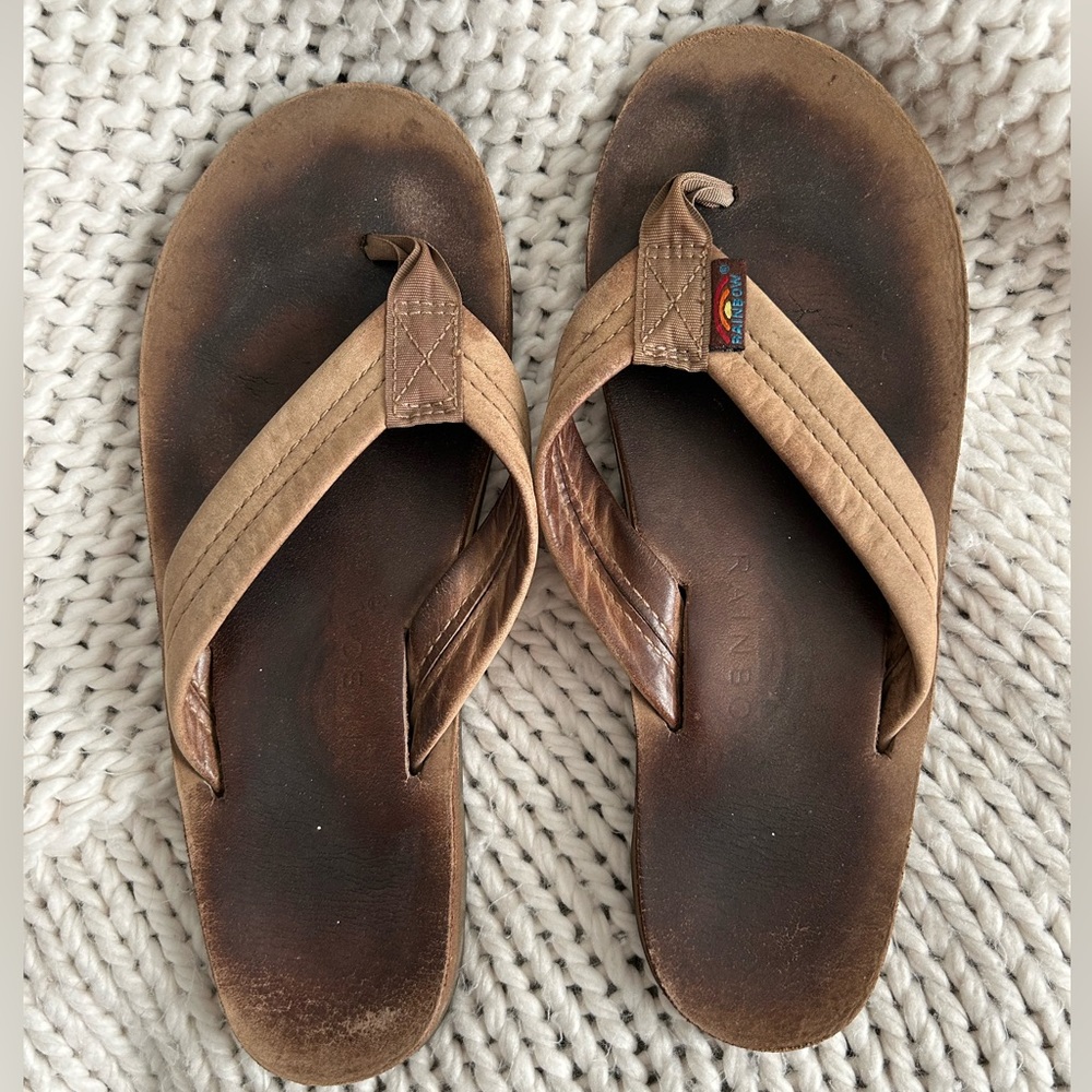 Rainbow Thick Strap Flip Flops